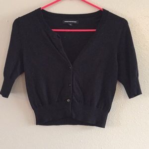Express Black, short sleeve cardigan